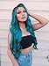 FAVE Ombre Bluish Green Wig Long Wavy Side Part Wig Heat Resistant Synthetic Hair Teal Blue Wig Mermaid Wigs for Women (Ombre Bluish Green)