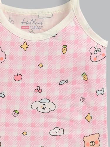Image of HELLCAT 100% Cotton Strap Open Jhabla T Shirt and Nappy Matching Co-ords Set for Babies - Pack of 3 | Jabla and Langot Set for Babies (Unisex)