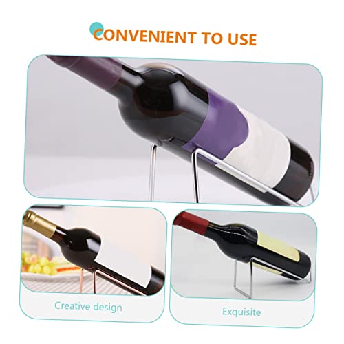 Soporte para botella de vino individual de hierro 7.5x8x18cm miniatura 4