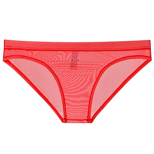 COMLIFE Mens Transparent Mesh See Through Flat Pouch Underpants Brief Triangle Briefs Underwear2