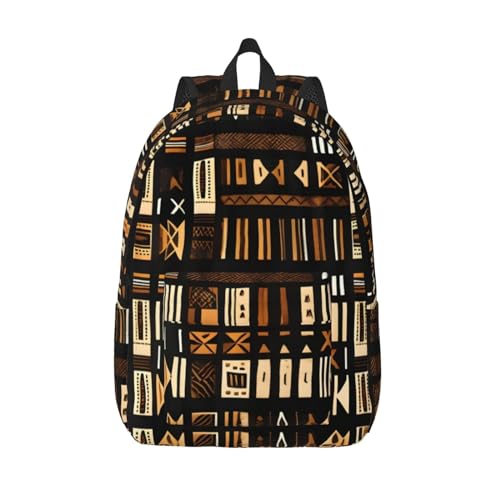 Mochila tribal ligera con compartimento principal negra