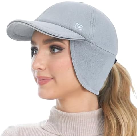 GADIEMKENSD Winter Ponytail Hat with Ear Flaps Cover