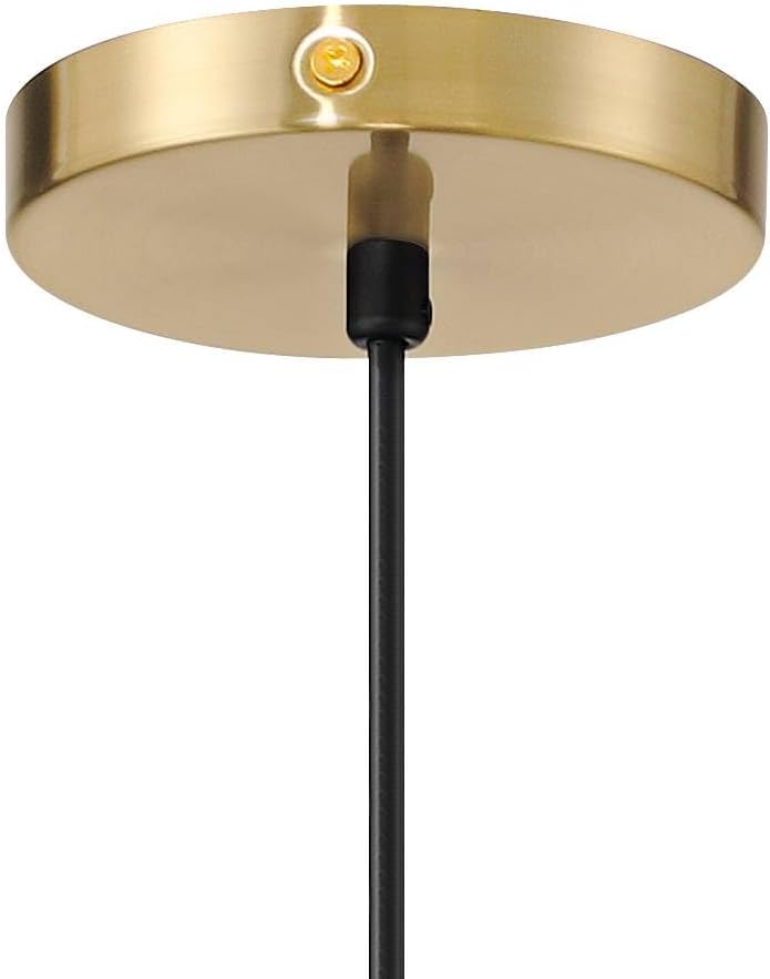 Possini Euro Design Piaza 12 1/4" Mid Century Modern Pendant Ceiling Light Fixture Dining Room Over Table Kitchen Island Foyer Hanging Flower Black Gold Finish Metal Hallway Entryway Living Room