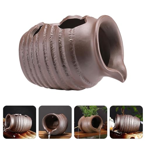 Supvox Keramikglas Wasserbrunnen Für Garten Und Teich Mit Dekorativem Wasserfall Gartendekoration Wasserspiel Im Freien 4.88X3.86X3.54 Zoll