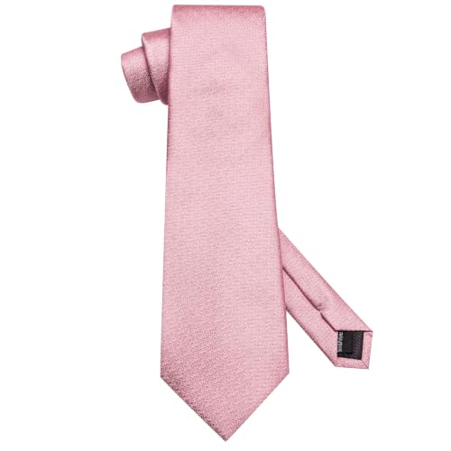 Image of Hi-Tie Men Silk Ties Set with Flower Lapel Pin Necktie Pocket Square Cufflinks for Tuxedo Wedding Business