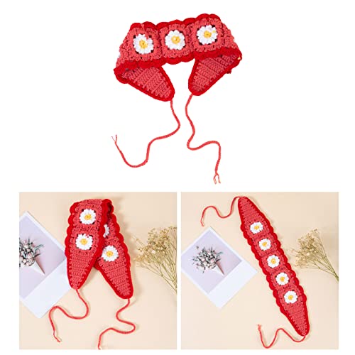 Flower Pattern Crochet Turban Hot Girl Elastic Hair Scarf Knitted Headband For Women Fashion Photo Hair Accessory Knit Bandana Head Scarf Knit Bandana For Women Knit Bandana Knit Bandana For #TOP2
