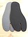 Handmade Felt Insoles with Split-Toe Design – Comfortable Tabi Insoles for Boots, Work Shoes & Traditional Footwear (Black) (25.3cm USwomen9-9.5)