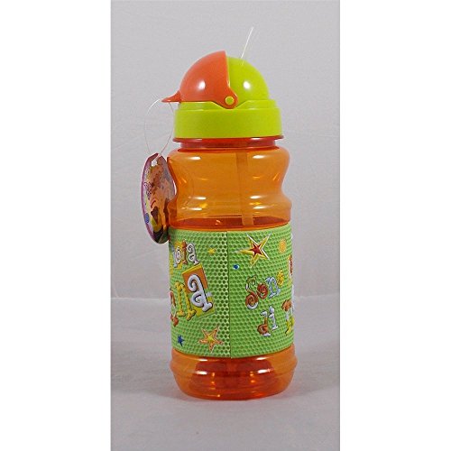 Borraccia sport in plastica con scritta a rilievo