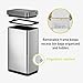 EKO 80 Liter Motion Sensor Trash Can Starter Set - Includes Mirage-X 80 Liter Automatic Touchless Trash Can Plus 60-Count of 21 Gallon Extra-Strong Drawstring Trash Bags