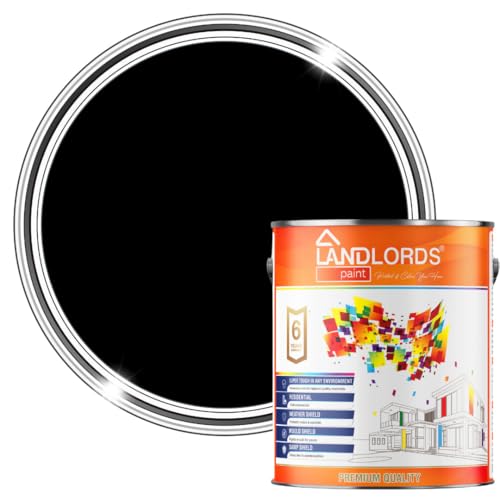 Landlords Anti Damp, Anti Mould and Condensation - Black Matt Finish - 1 Litre - Prevent & Control Damp On Internal Walls & Ceilings - Easy To Apply