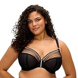 Elomi Bazaruto - Parte superior de bikini con aros, talla grande, 38J, color negro, Negro -, 38J