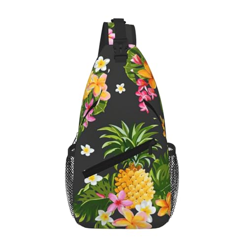 Sac à dos à bandoulière ananas léger anti-encombrement pour homme