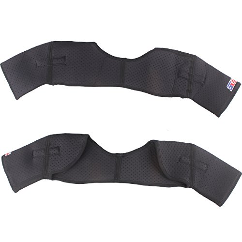 Sports Double Magnetic Shoulder Brace Support Strap Wrap Belt Band Pad Black Free Size Suitable For Shoulder Breadth 40-50Cm #TOP3