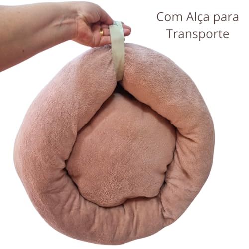Cama Pet Nuvem Ninho Caminha Gato Cachorro Redonda Soft Tam 50x50cm (Rosê)