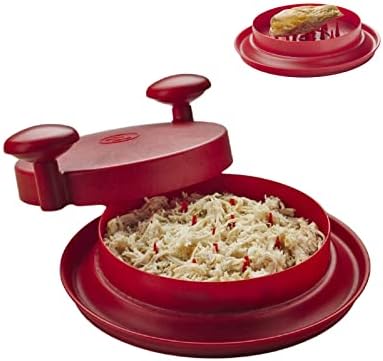 ShredMachine, Red -The Quick, Easy to Use Alternative to Bear Claws Meat Shredder for Pulled Pork, Beef, Chicken, & More - BPA Free Hand Shredder with Easy to Grip Handles, Non-Skid Base