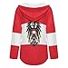 KAOEOSI Austrian Coat of Arms Eagle Flag Women's V Neck Hoodie Long Sleeve Shirts Hooded Sweatshirt Loose Tees Top 2XL