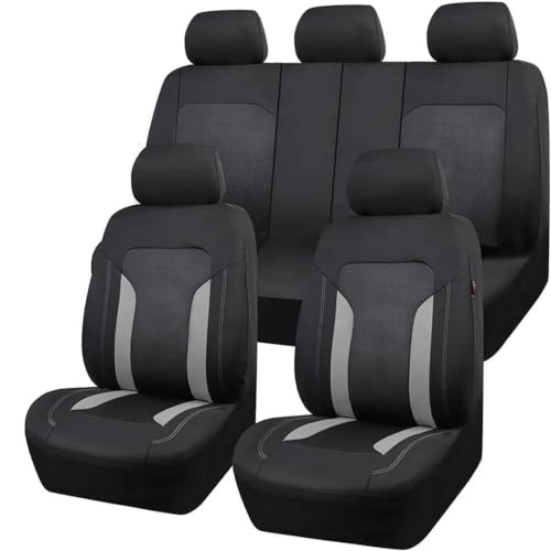 Housses de siège universelles grises pour voiture et SUV - Set complet 5 places