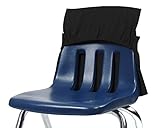 Seat Sack Elastic Chair Storage Pocket - 12-17 Inches, Black - Stretch for Multiple Size Chairs - Organizer for Classroom Chairs, Durable and Spacious, Storage and Organization