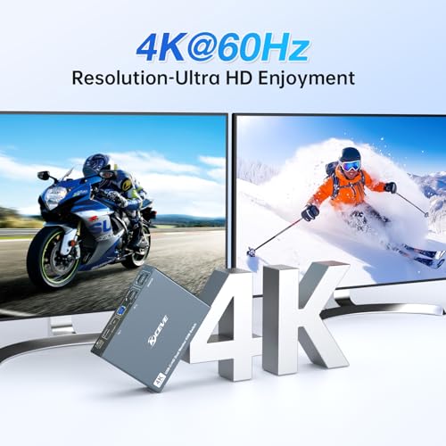 Image of USB C HDMI KVM Switch 2 Monitors 2 Computers 4K@60Hz,Dual Monitor USB Type-C Docking KVM Switches for Laptop & Desktop Share 2 Monitor and 4 USB3.0 Devices,Support 80W Charging for Laptop