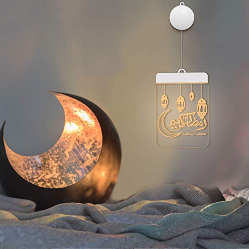 Mobestech Ramadan LEVOU Pendurado Luzes Da Noite Decorações Ramadan Muçulmano Eid Mubarak 1 Estilo O