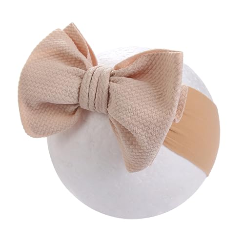 KIDOCHEESE Big Bows for Baby Girls Stretchy Nylon Headbands Oversized Hair Bows Large Hair Bands Hair Accessories for Newborn Infants Toddlers Kids3