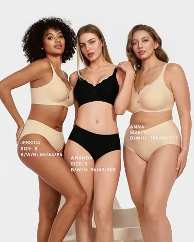 Women's Jelly Comfort No Underwire Bra - Scalloped Wireless Full Coverage with Push Up Lift, Seamless T-Shirt Bra - Image 5