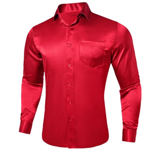 Chemise en satin pour mariage et bal - Tenue de soirée à manches longues