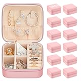 Joyero de Viaje para Mujer - Organizador Portátil con Múltiples Compartimentos - Para Anillos, Aretes, Collares y...