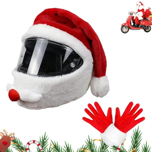 Motorradhelm Cover Weihnachten,Lustiger Weihnachtsmann Motorradhelm...