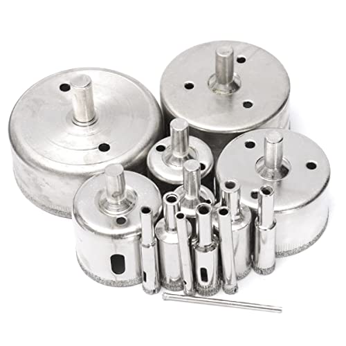 Brocas diamantadas 14 piezas 3-70 mm para vidrio y cerámica miniatura 5