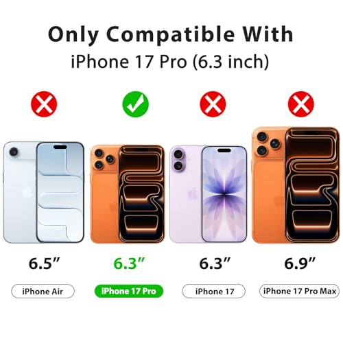 Image of Tobfit Magnetic Case for iPhone 17 Pro Compatible with Mag Safe, Translucent Matte Back Slim Shockproof Phone Cover for iPhone 17 Pro