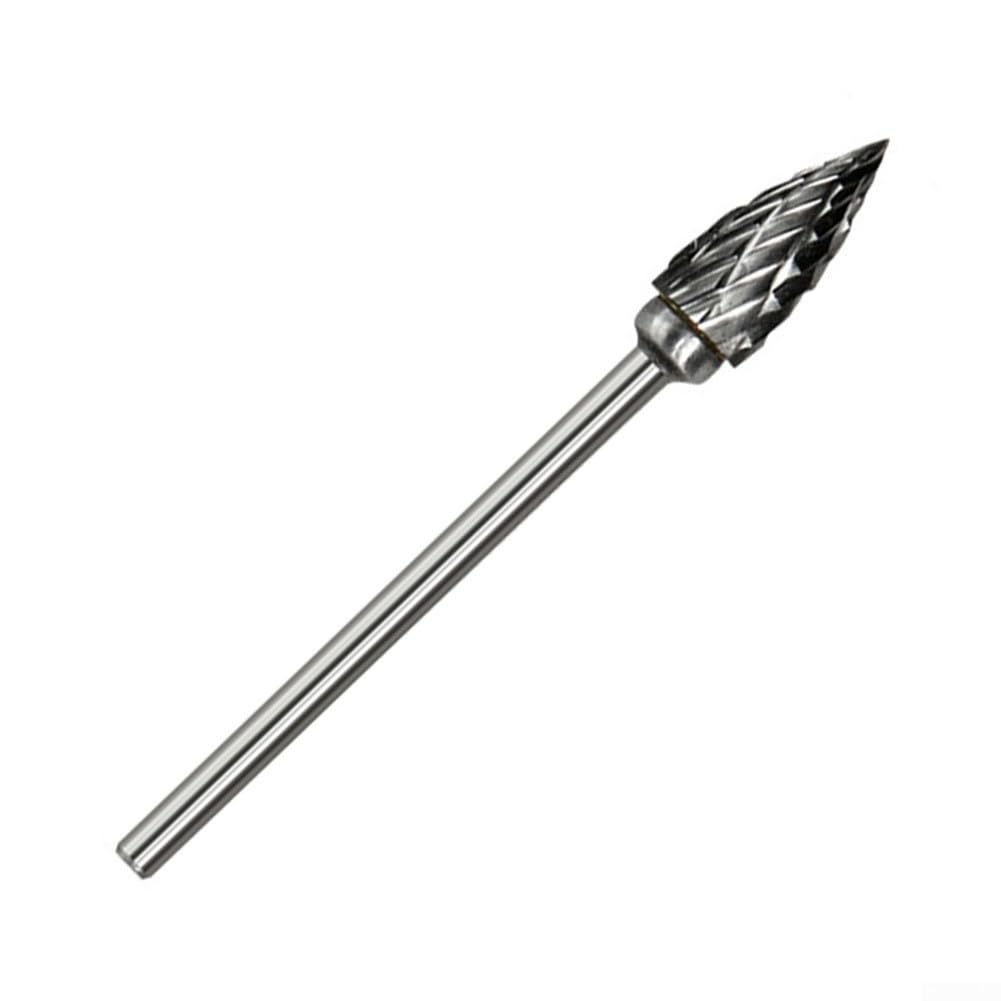 Punta per trapano rotante con gambo da 2,35 mm per rettifica e fresatura di metalli, compatibile con utensili rotanti, pezzo unico per intaglio di precisione su metallo, plastica, pietra, legno (B)
