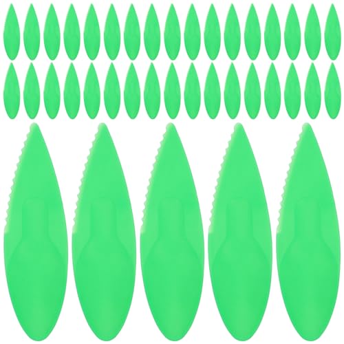 SHINEOFI 50 Pezzi Kiwi Peeler Cucchiaio Plastica Ergonomico per Sbucciare e Affettare Frutta Kit Accessori Cucina Multifunzionale per Kiwi Avocado