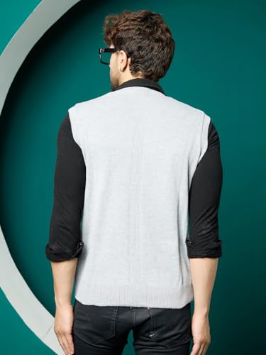 Image of Kvetoo V Neck Sleeveless Winter Wool Sweater for Men