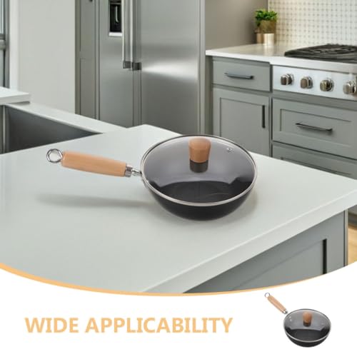 Wok de hierro fundido con tapa 24 cm miniatura 3