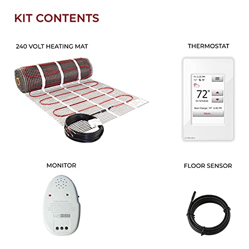LuxHeat 140 Sqft Mat Kit (240v) Electric Radiant Floor heating System