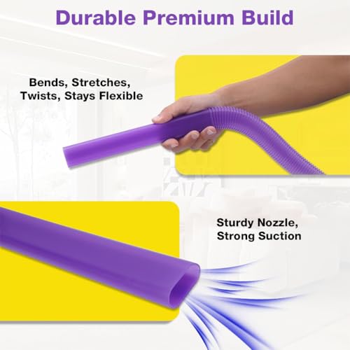 Image of HASTHIP Replacement Kit 34 inch Flat Suction Hose for Dyson V7 V8 V10 V11 V15 GEN5, Vacuum Crevice Cleaning Attachment Set Dryer Vent Lint Remover, Car Detailing, Home Gap Cleaning Tools