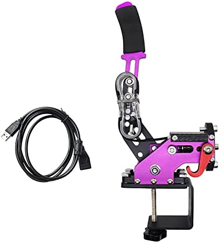 USB Handbrake 14Bit with Clamp for Racing PC Game G25 G27 G29,Universal Gaming Peripherals for Sim Racing Game,Purple USB Handbrake 14Bit with Clamp for Racing PC Game G25 G27 G29,Universal Gaming Peripherals for Sim Racing Game,Purple