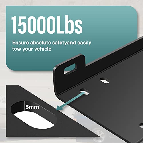 Winch Hitch Cradle Mount Plate, Dack Universal Receiver 10 X 4 1/2 Winch Mounting With 2''Receiver Hitch For Recovery Winches Heavy-Duty 15000Lbs Capacity For Atv Utv Truck #TOP1