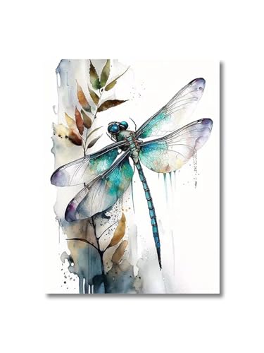 Tableau sur toile Libellule pour salon : une décoration intérieure moderne et vive
