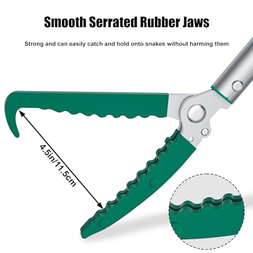 GYORGKSHI 78" Extendable Snake Grabber Reptile Tongs Rattle Snake Catcher Wide Jaw Handling Tool with Lock and Comfortable Grip by GYORGKSHI - Image 5