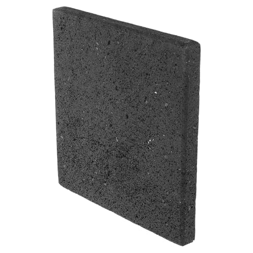 Piedra volcánica cuadrada de 15 x 15 x 1,5 cm para barbacoa coreana, versátil y vegana, piedra de carne caliente para acampar y cocinar pizza, fácil de limpiar
