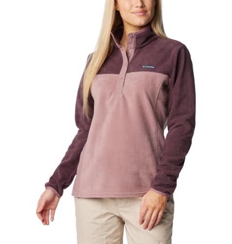 Image of Columbia Womens Benton Springs Half Snap II Pull Over Fleece Jacket, Dark Stone /Canoe /Vintage Blue, 3X