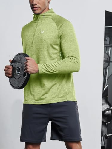 Image of NORTHYARD Men's Quarter Zip Pullover Athletic Running Shirt Long Sleeve