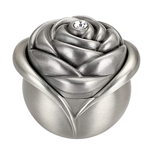 Hipiwe Rose Shape Vintage Jewelry Box - Small Trinket Storage Holder Case Keepsake Organizer Box for Rings Earrings Necklace Treasure, Gift for Girls Women