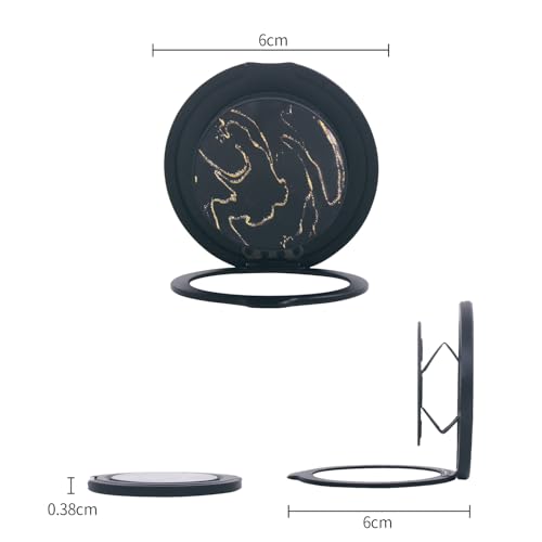 Magnetic Phone Ring Grip,Ultra Thin Phone Kickstand with Finger Loop Strap, Lightweight Phone Ring Holder for Mag Safe iPhone 16/15/14/13/12 Series (Black)