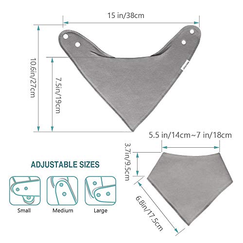 Yoofoss Babyslabbetjes met 2 drukknoppen, 10 stuks slabbetjes van 100% biologisch katoen, super absorberend en zacht… - Image 5