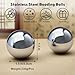 Heeshin Stainless Steel Baoding Balls Set, 1.5 inch Chinese Health Massage Balls for Hand Therapy, Exercise, and Stress Relief, No Chime Handball