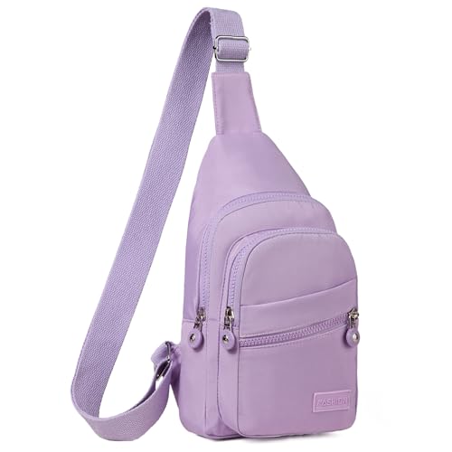 Image of Banelu Small Sling Backpack Crossbody Bags for Women, Small Sling Bag Cross Body Bag Crossbody Purses - Purple