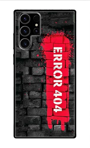 Image of Metal TPU Printed Back Cover for Samsung Galaxy S23 Ultra 5G (Error 404) 360 Degree Protection | Camera Protection -25092024(AR)